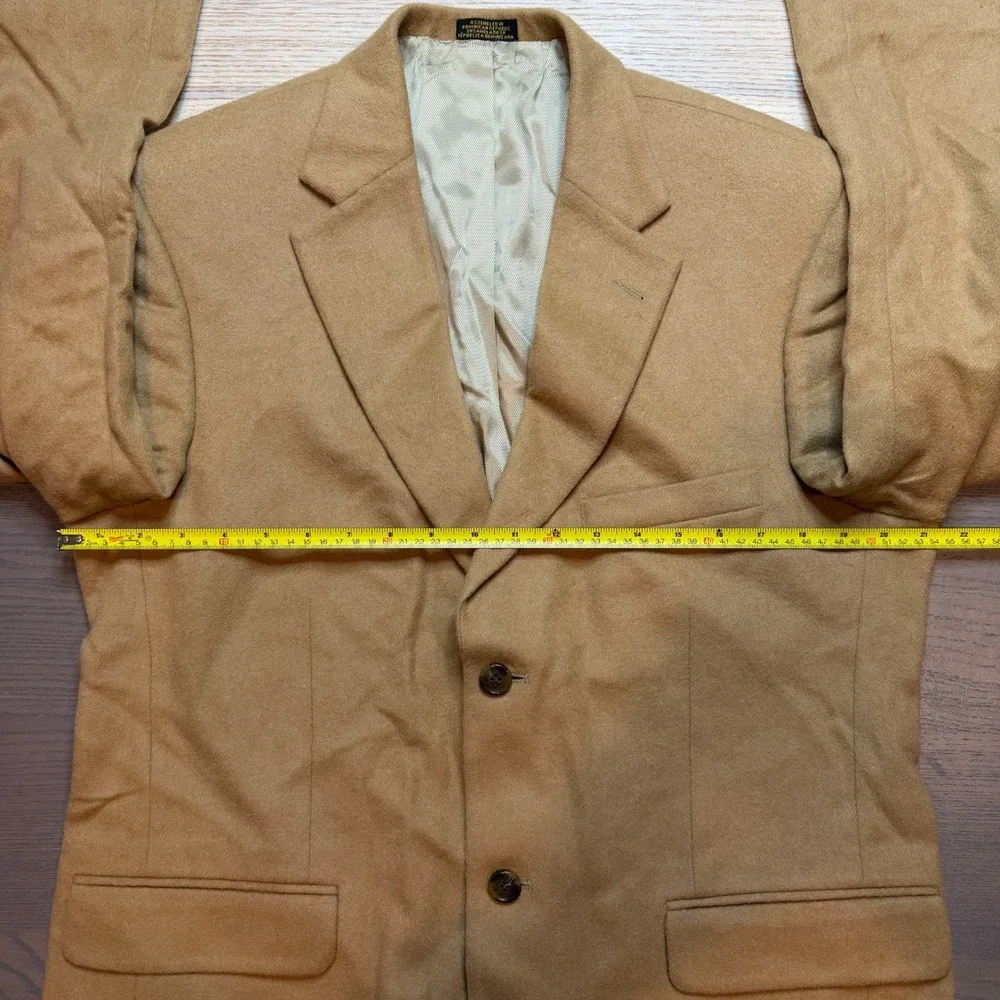 VTG Stafford Coat Men 40S Sports Blazer Tan Wool Camel Hair Two Button